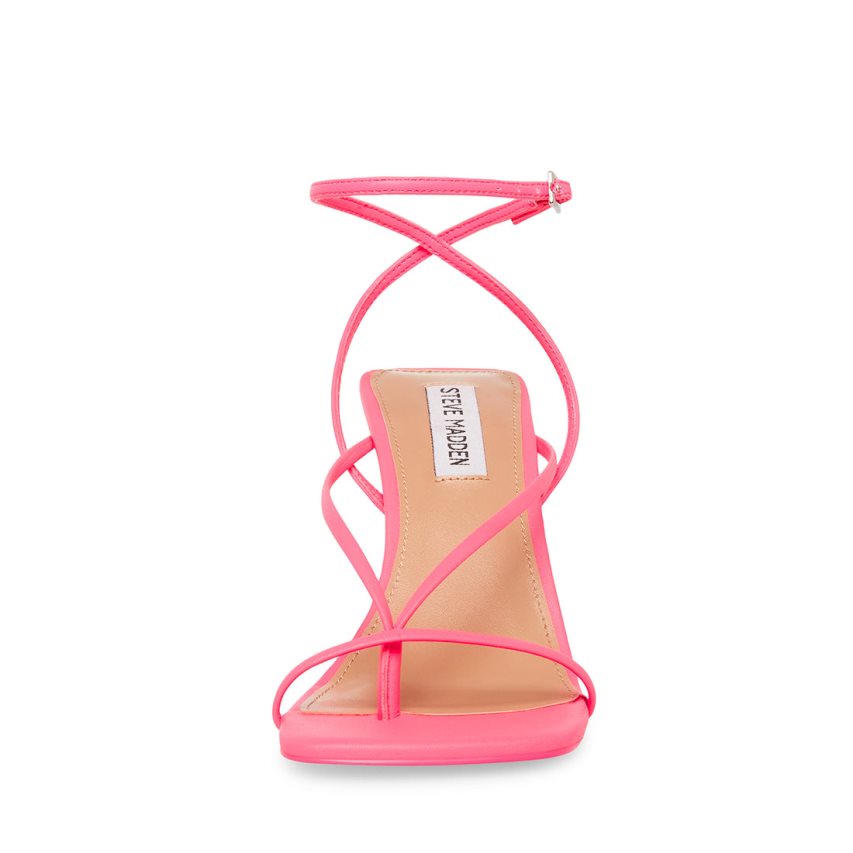 Pink Steve Madden Annie Neon Women's Heels Sandals | PH 1209SI16